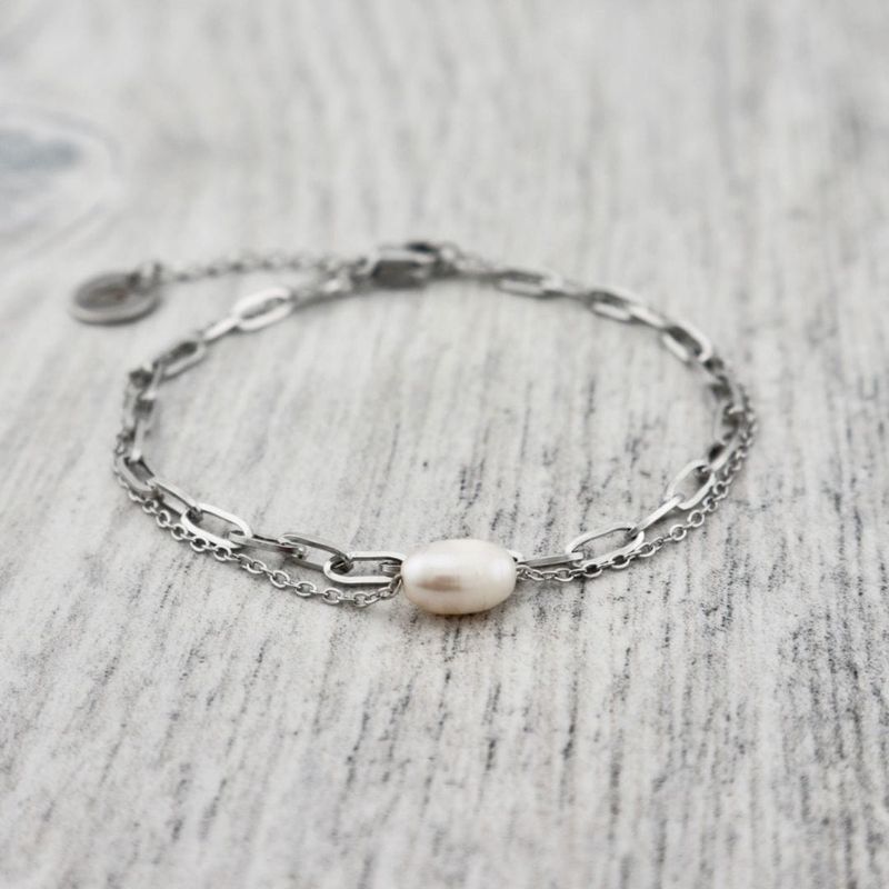 Bracelet Double Éclisse en acier
