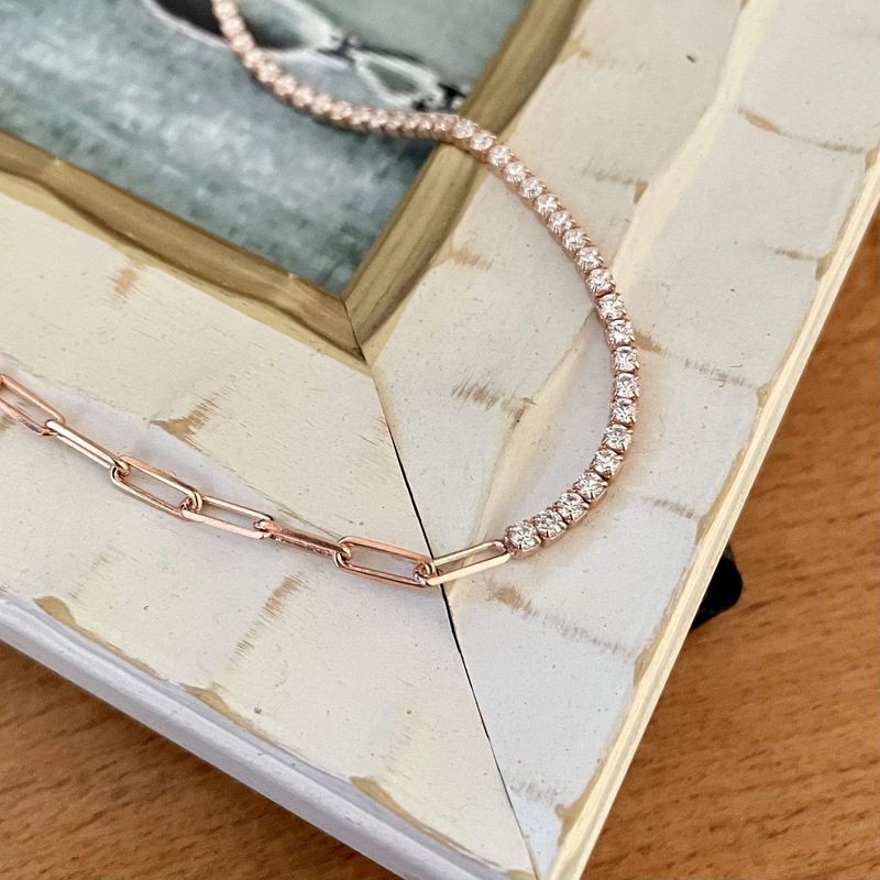 Collier Chaîne et Tennis en argent sterling