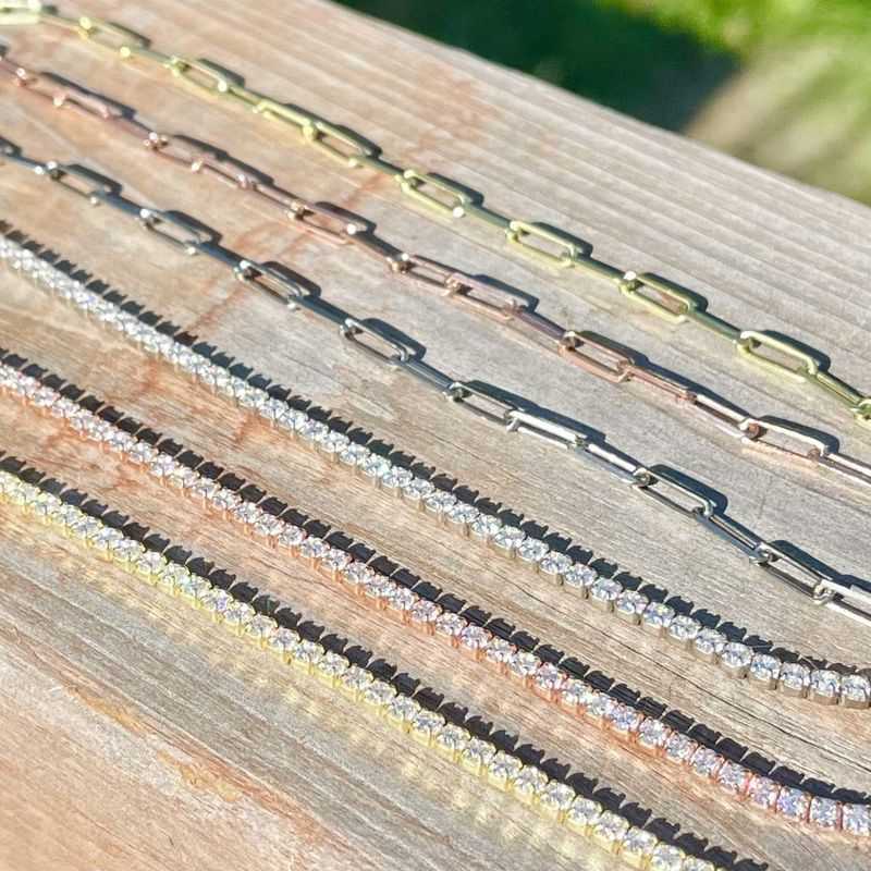 Collier Chaîne et Tennis en argent sterling