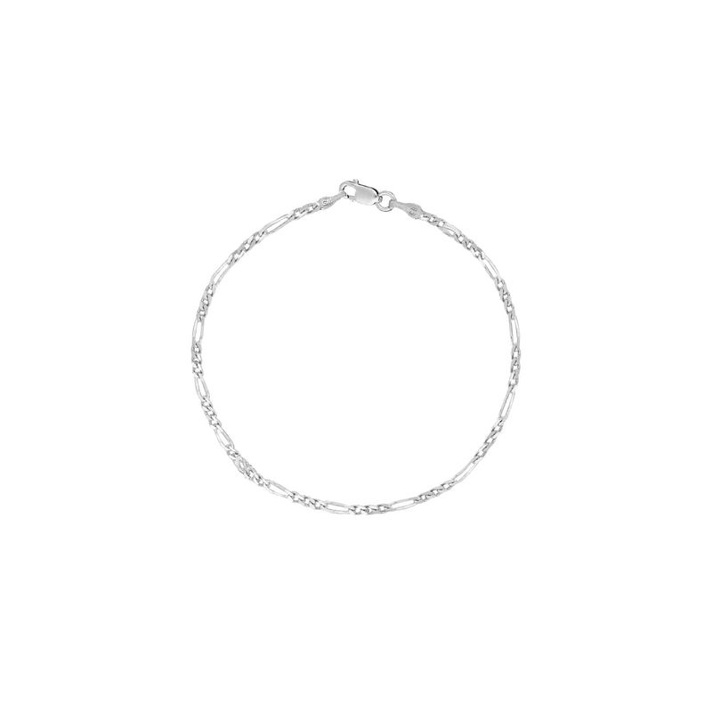 Chaîne Figaro en argent sterling