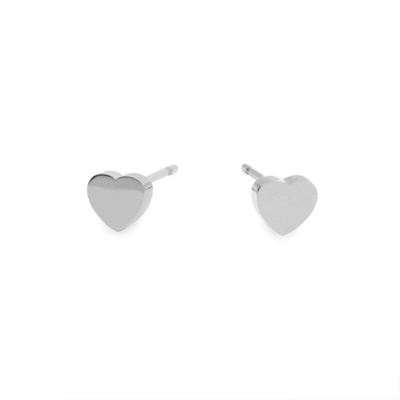Boucles d'oreilles Petits coeurs en acier