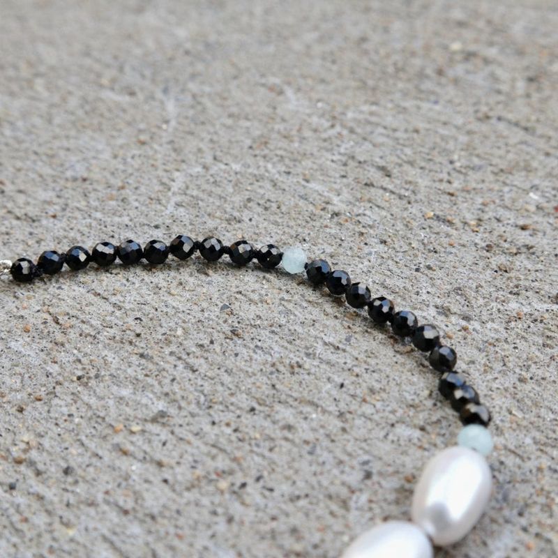 Bracelet Nuance en perles, spinels, aigues-marines et argent sterling