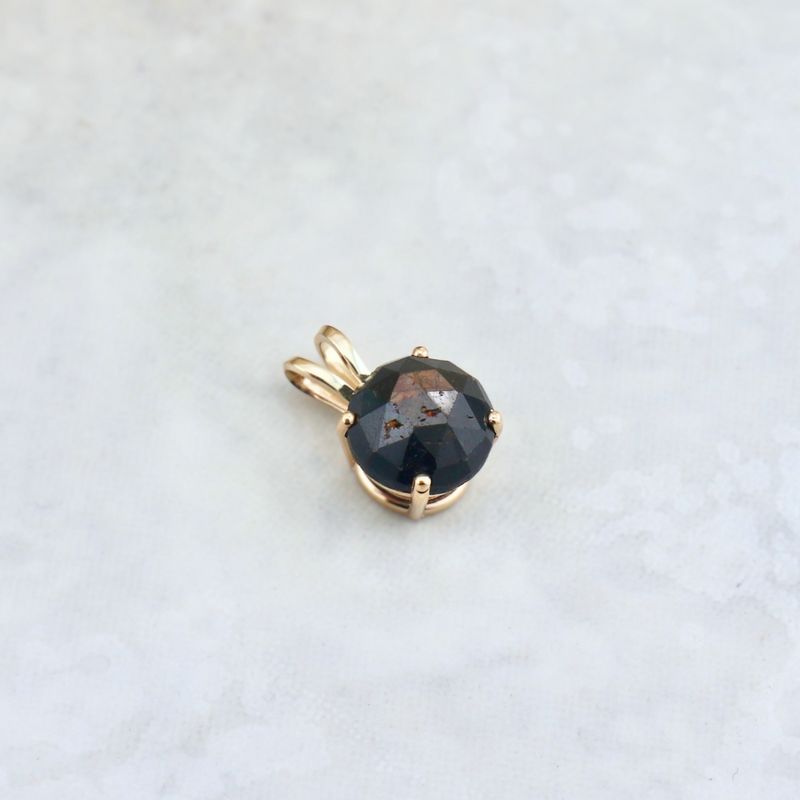 Pendentif en or 14K - 18K ou platine et Saphir Doré