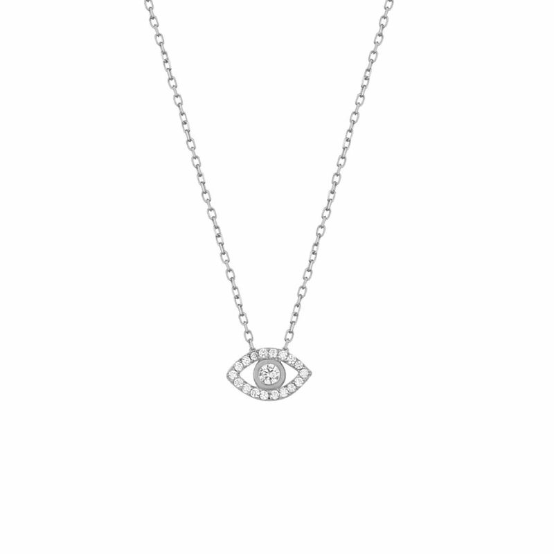 Collier Scintillant Evil Eye en argent sterling