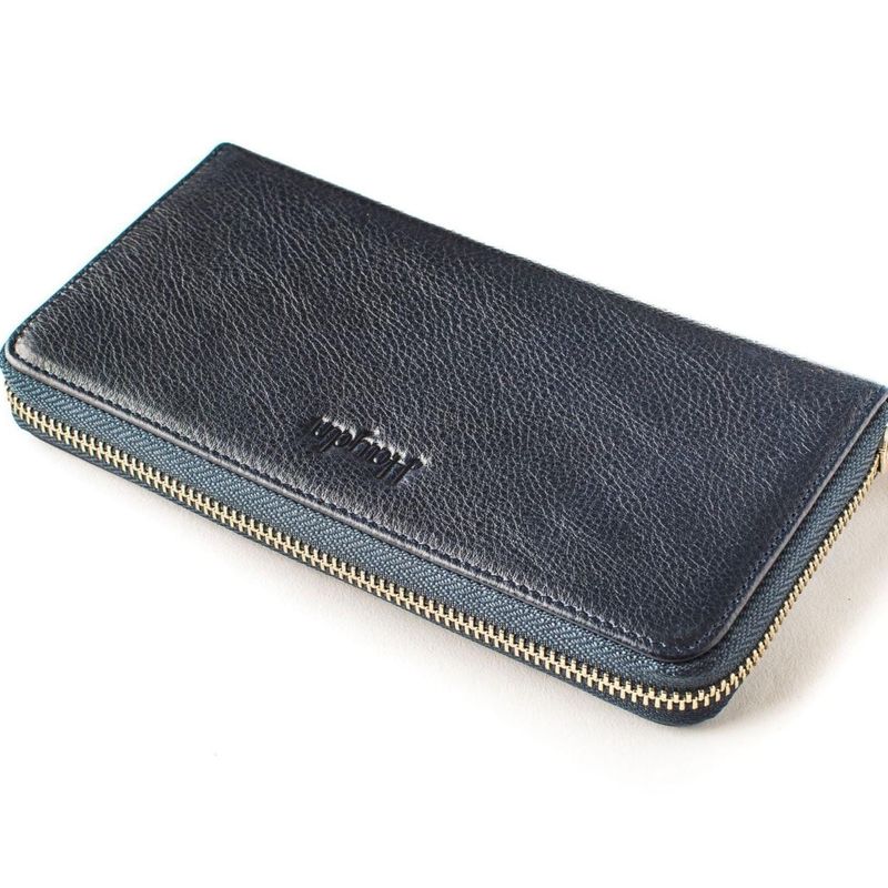 Portefeuille Mya en cuir bleu