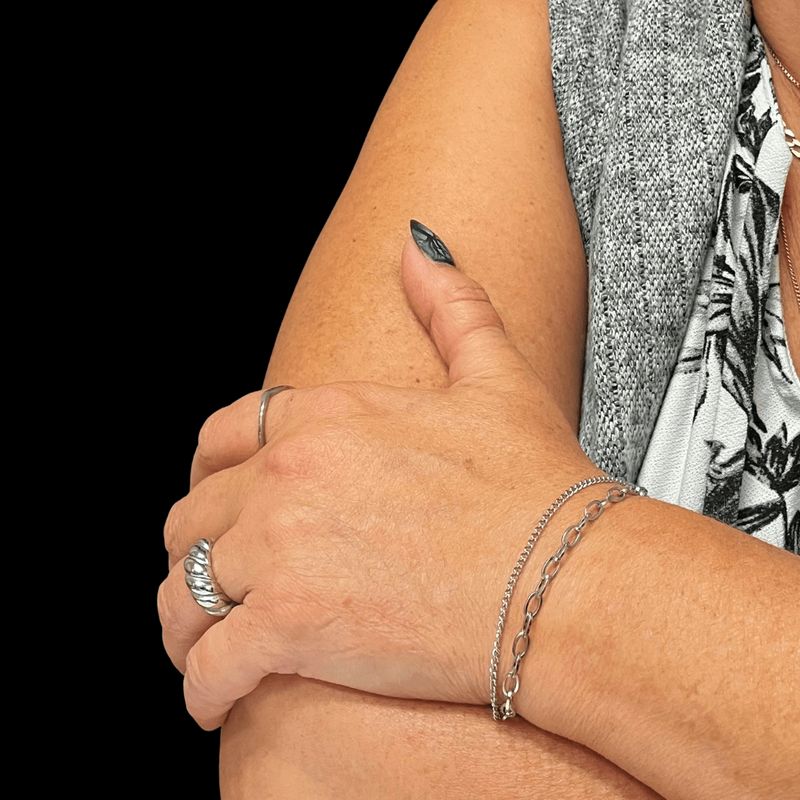 Bague V unie en acier