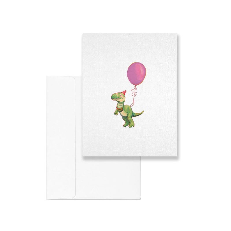 Carte de souhaits Dino en fête