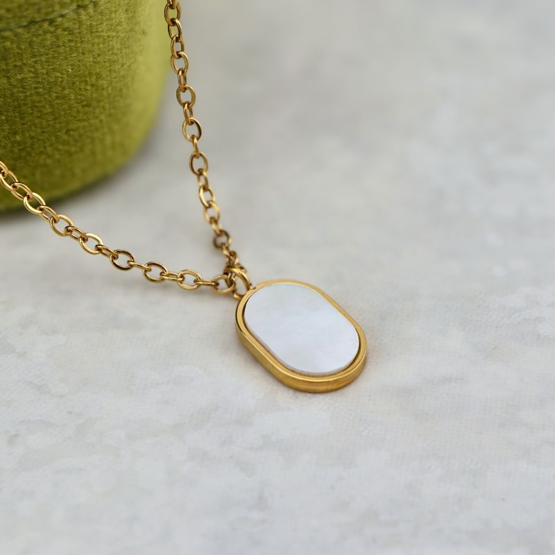 Collier Plaque MOP en acier