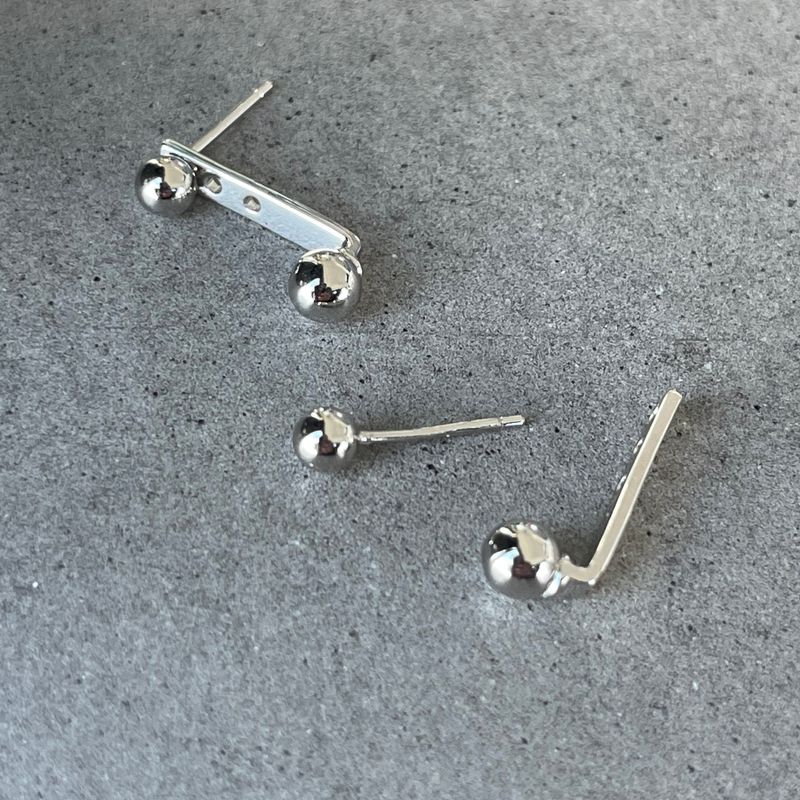 Boucles d'oreilles amovible Lady en argent sterling