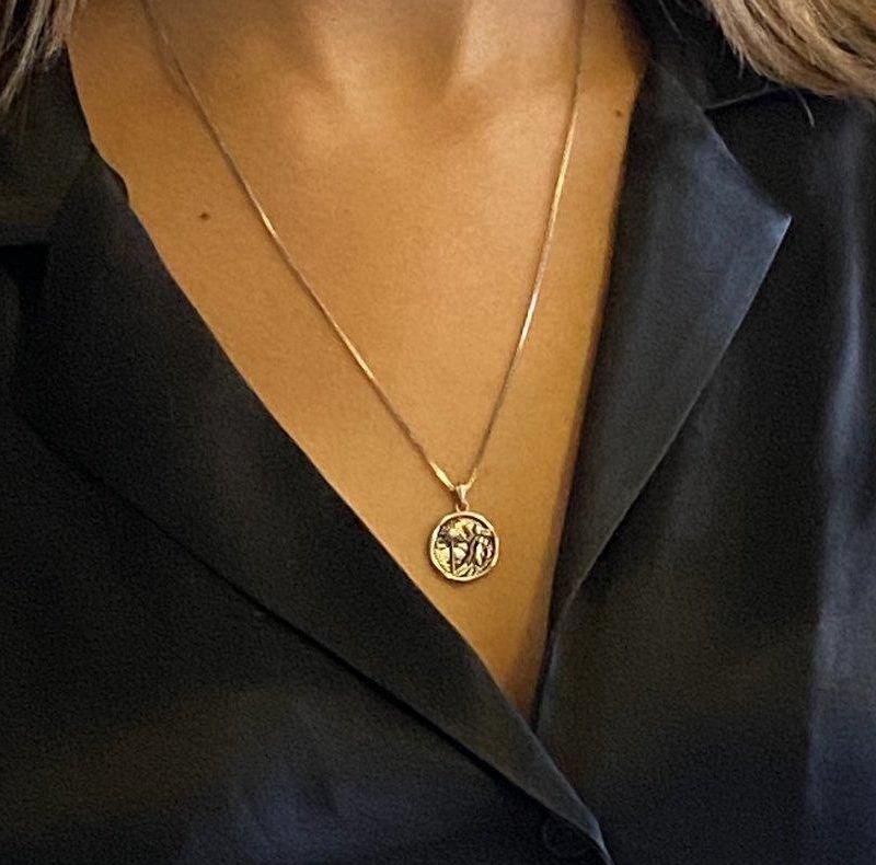 Collier Près de moi / Veille sur nous en argent sterling
