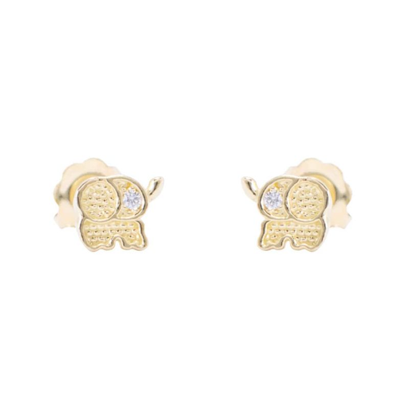 Boucles d'oreilles Éléphanteaux en or 10K