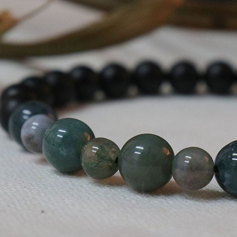 Bracelet Balance en onyx et quartz