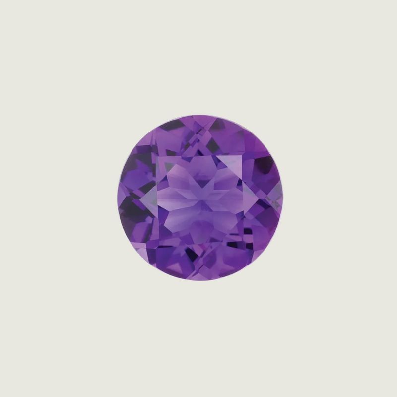 Améthyste Naturel Taille Brillant Rond 4 mm