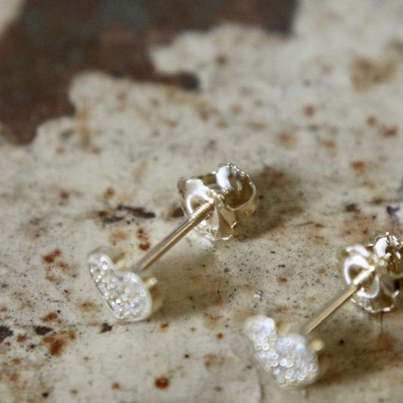 Boucles d'oreilles Coeurs en or 10K