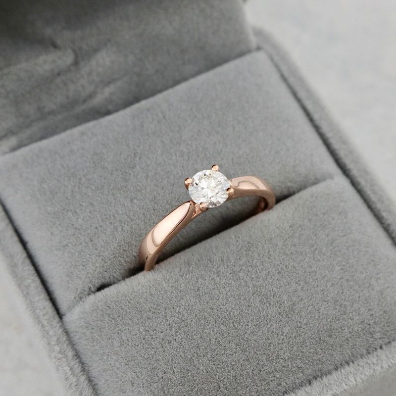 Bague solitaire Classique en or 14K -18K ou platine et diamant 0,5 ct