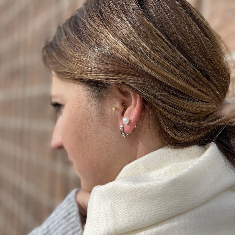 Boucles d'oreilles Perles en argent sterling