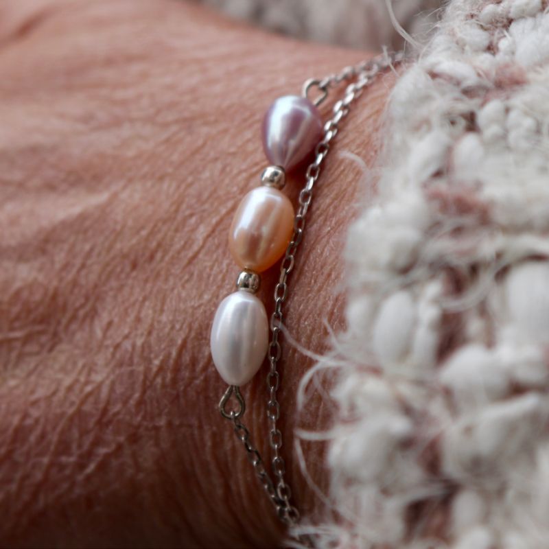 Bracelet de perles Harmonie et argent sterling