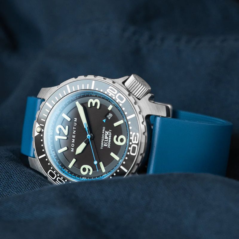 Montre à énergie solaire 44mm Torpedo bleu