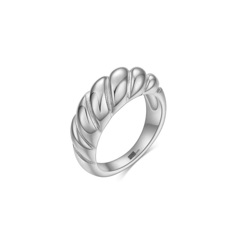 Bague croissant en acier