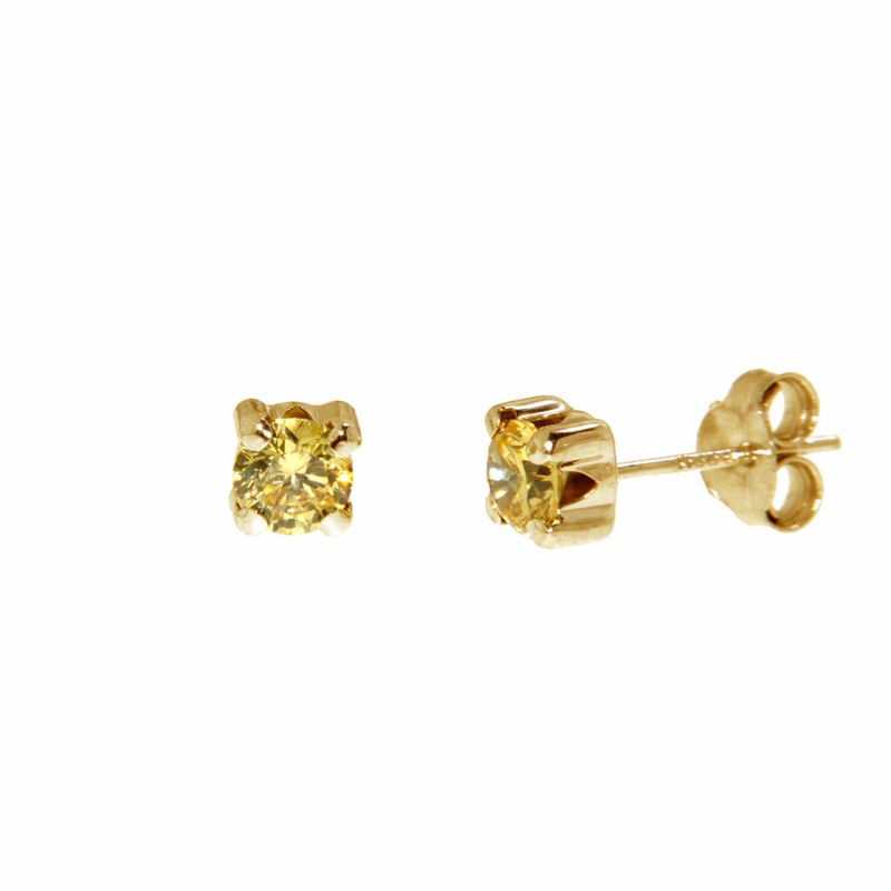 Boucles d'oreilles Pierres de naissance CZ en or jaune 10K