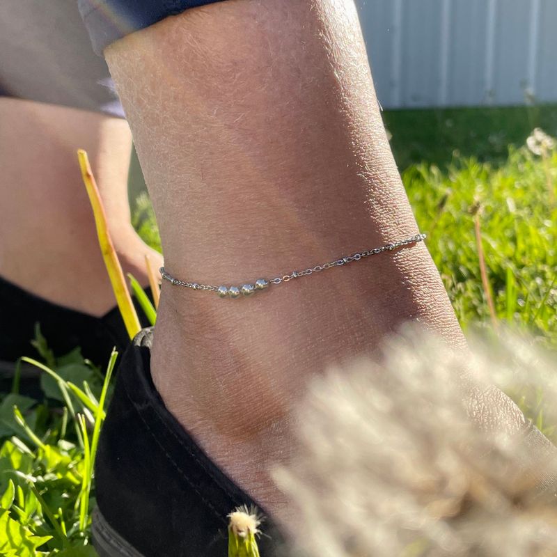 Bracelet de cheville Billes en acier