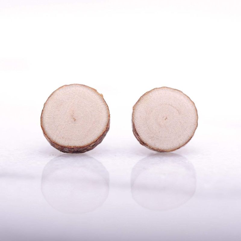 Boucles d'oreilles minimalistes en bois personnalisée