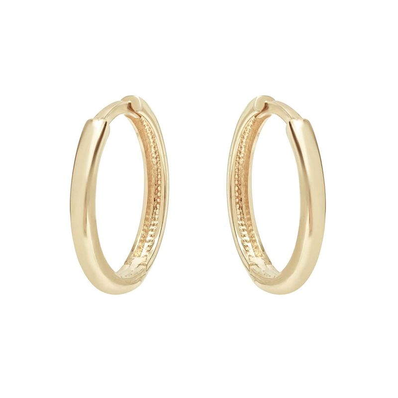 Boucles d'oreilles huggies Minimalistes en or 10K