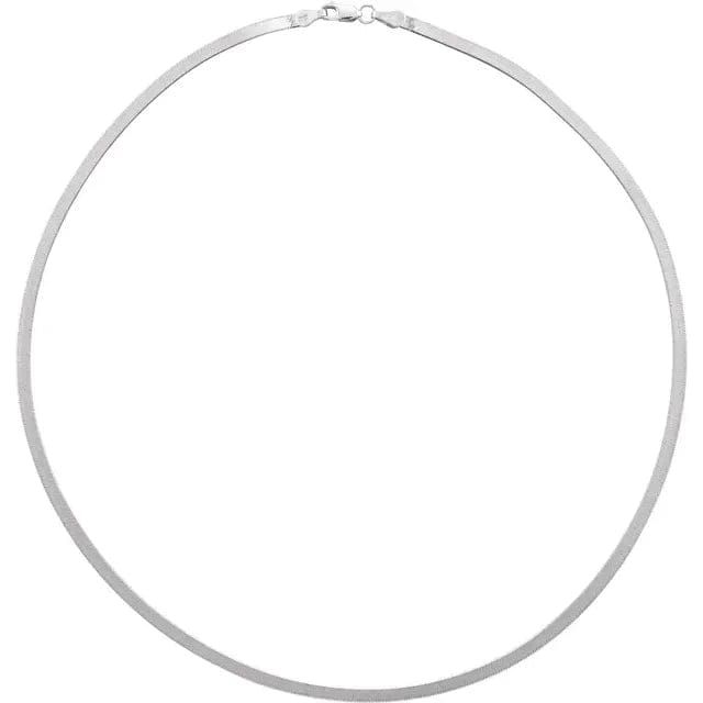 Chaîne minimaliste mailles anglaise 3mm en argent sterling