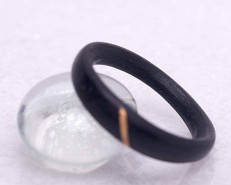 Bague en bois et argent sterling ou or 14K personnalisée