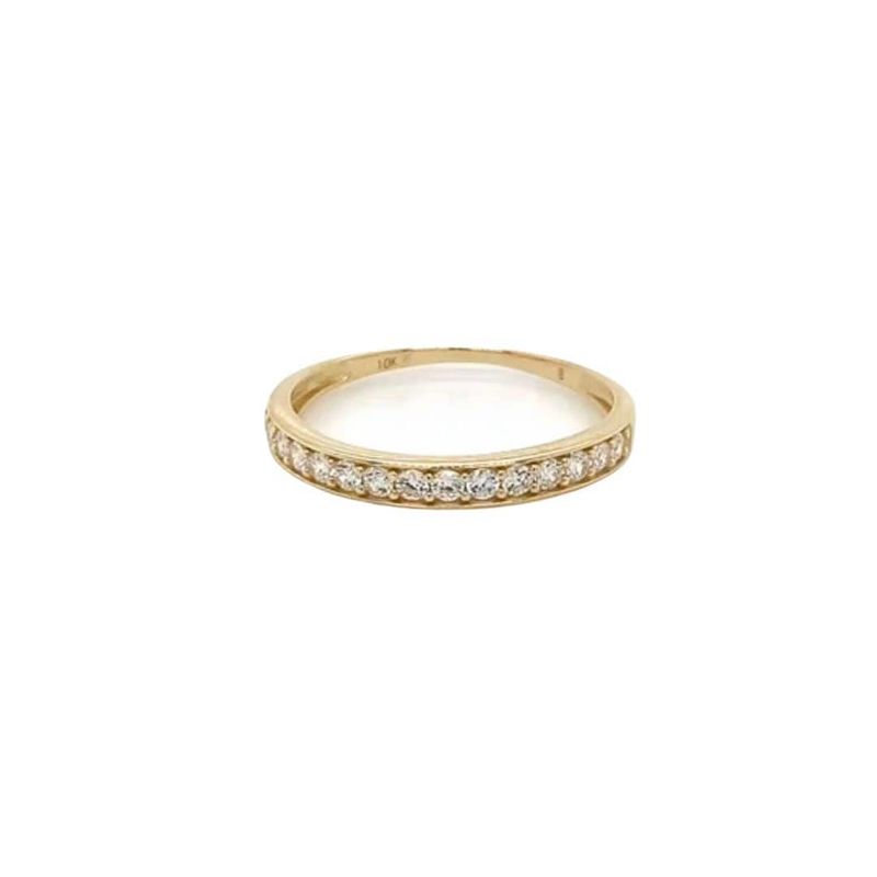 Bague semi-éternité en or 10K
