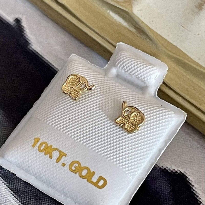 Boucles d'oreilles Éléphanteaux en or 10K