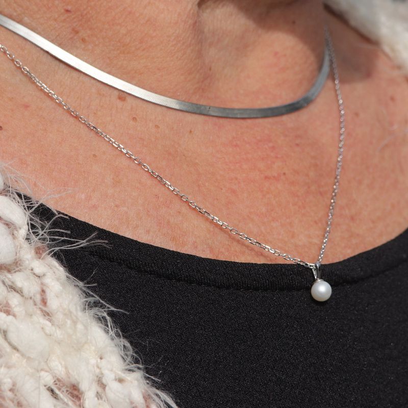 Chaîne minimaliste mailles anglaise 3mm en argent sterling