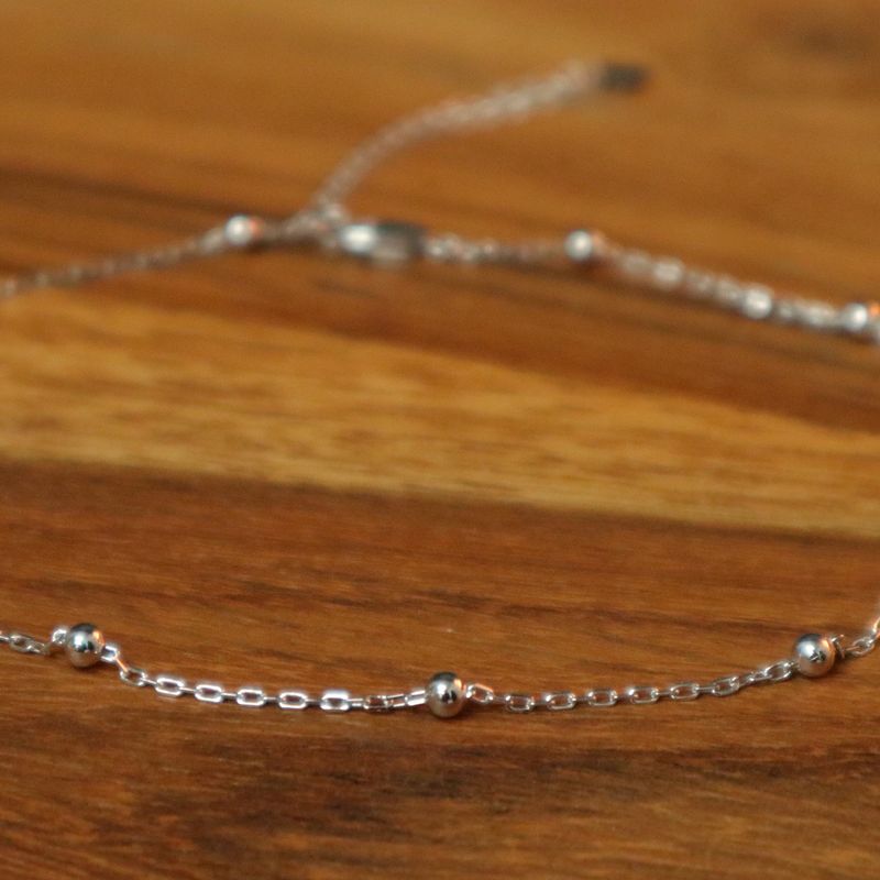 Bracelet de cheville Boho en argent sterling