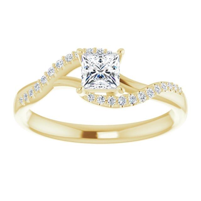 Bague Princesse en or 14K et diamants