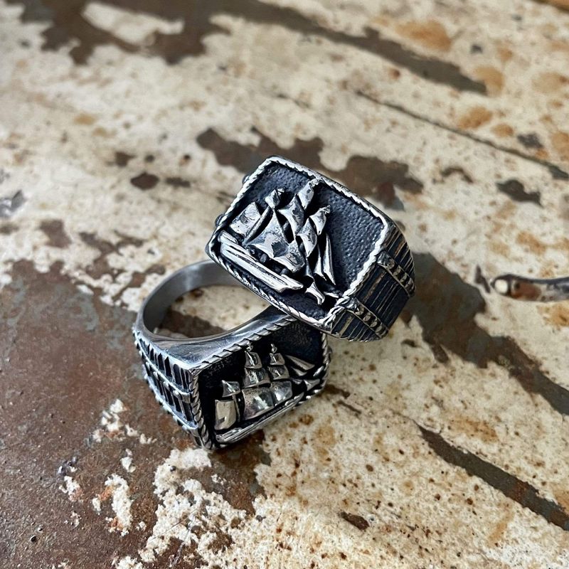 Bague Bateau en acier