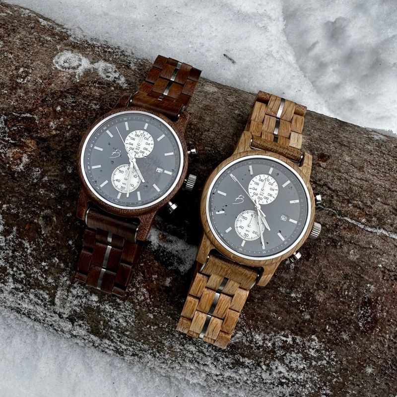 Montre Arnold en bois de noyer