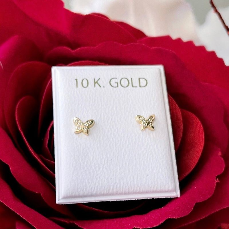 Boucles d'oreilles Papillons en or 10K