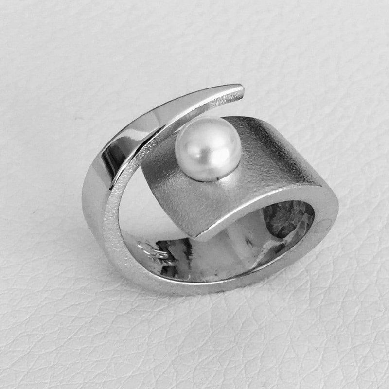 Bague Pointe en argent sterling et perle