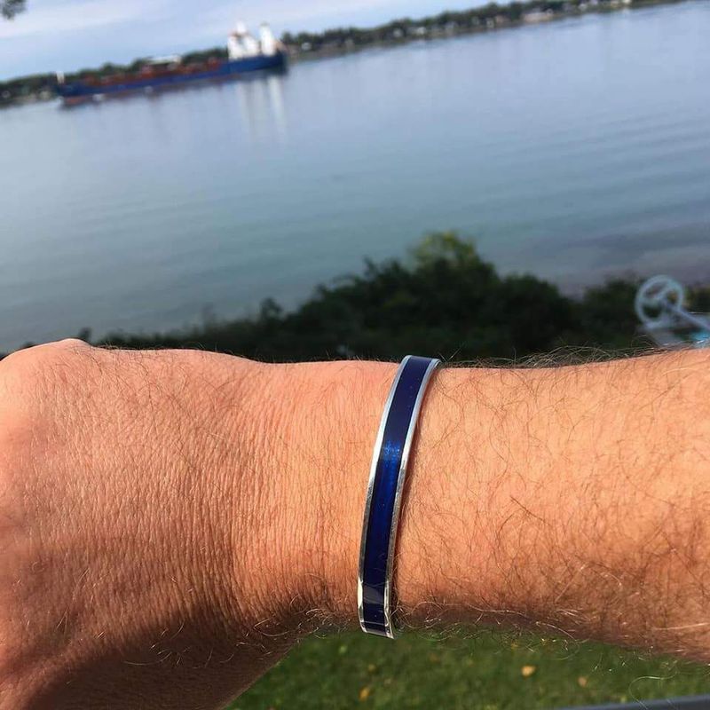 Bracelet Manic bleu lapis en argent sterling