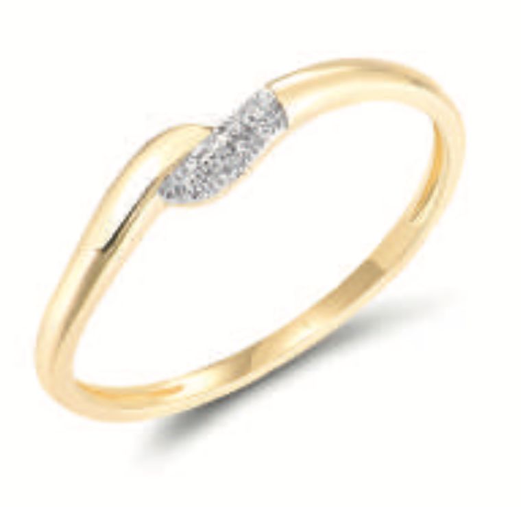 Bague en or 10K et diamants