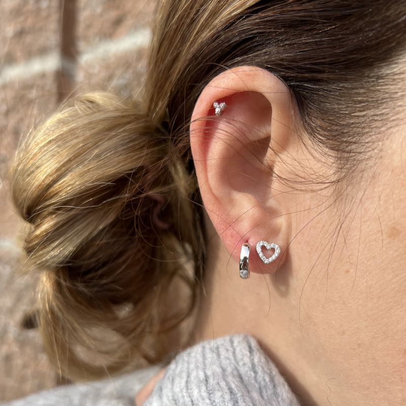 Boucles d'oreilles Huggies Minimalistes en argent sterling