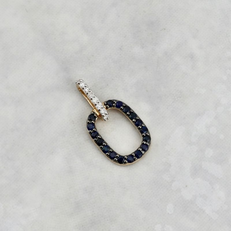 Collier Barre en or 10K et diamants
