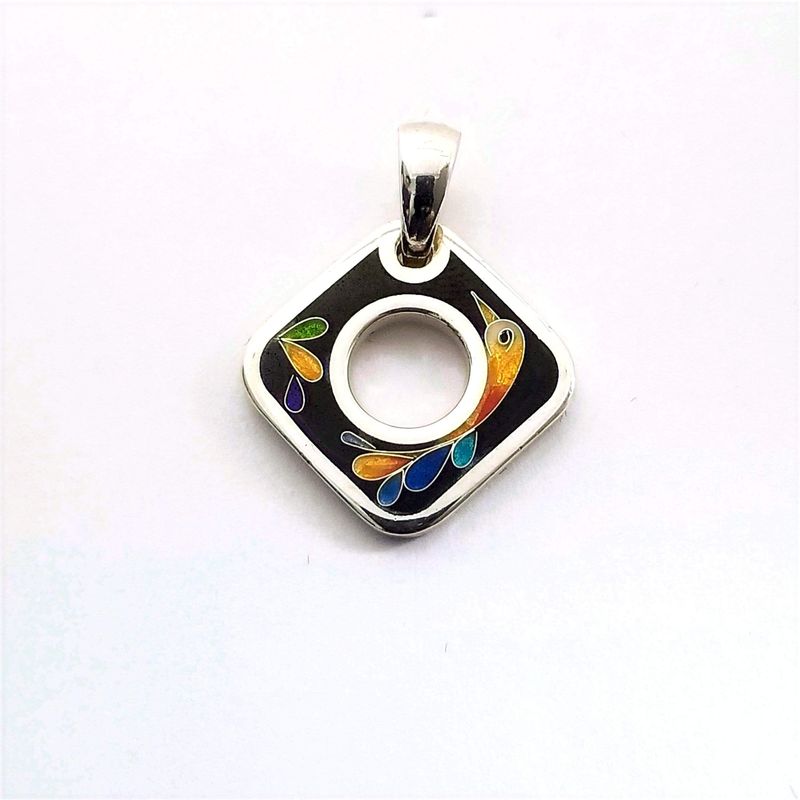 Collier Oiseau d'émail