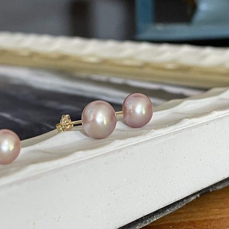 Perles d’eau douce 3 à 8mm sur or jaune 14K