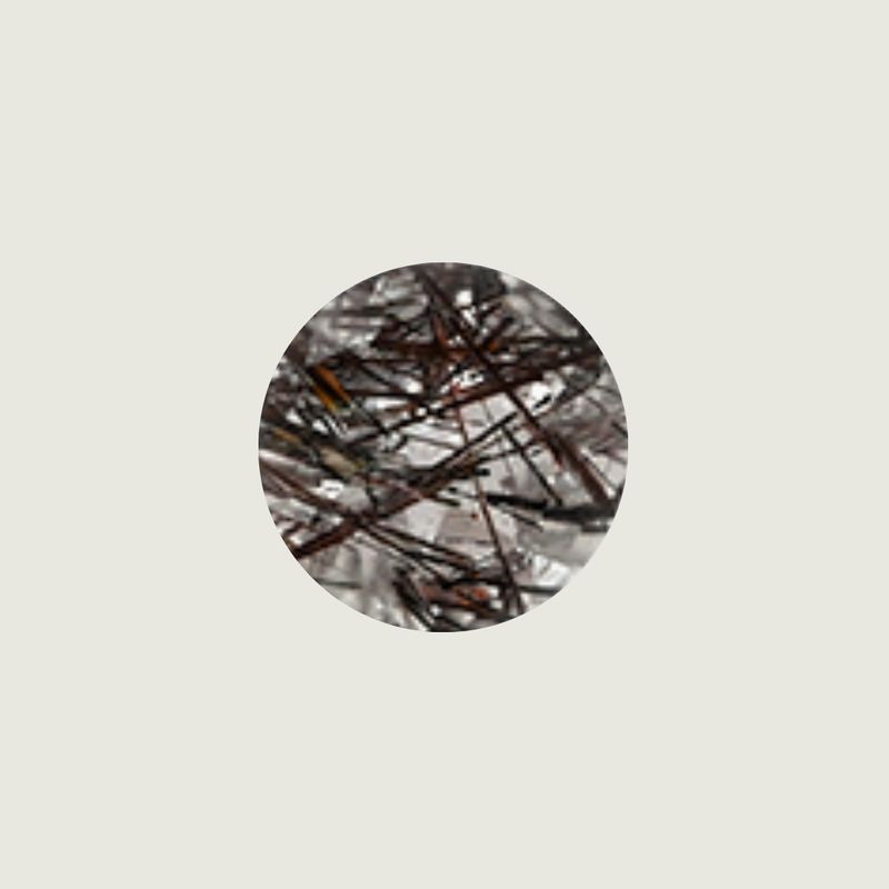 Quartz Naturel Rutilé Taille brillant rond 6 mm