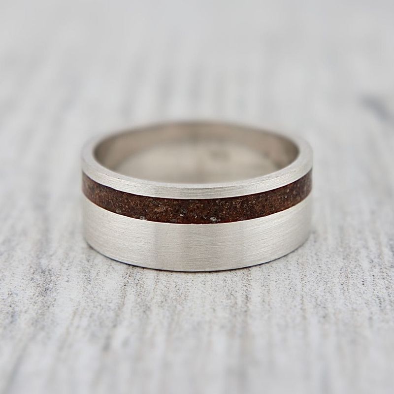 Bague Triceratops du Montana et argent sterling ou or 14K - 18K