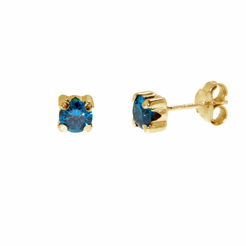 Boucles d'oreilles Pierres de naissance CZ en or jaune 10K