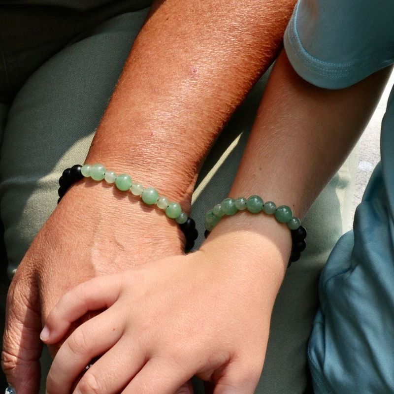 Bracelet Zack en onyx et aventurine
