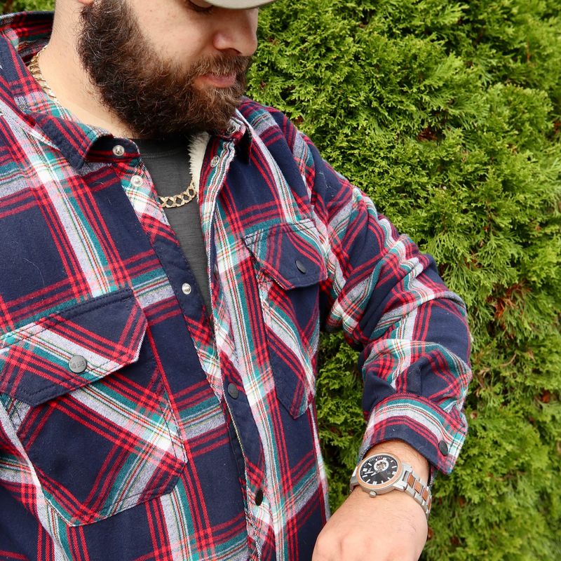 Montre Copernic en bois de baril de whisky recyclé