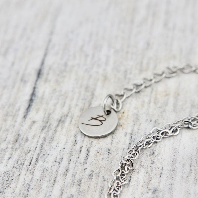Collier Double Charm en acier